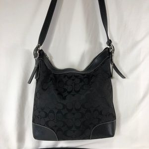 Coach Womens Long Strap Shoulder Handbag Black